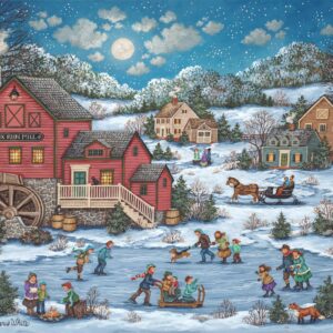 Skating on Fox Run Mill Pond