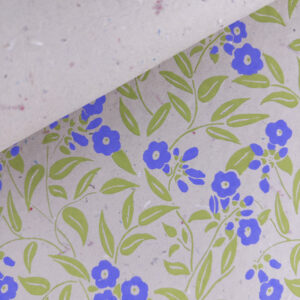 Purple Flowers on Tan