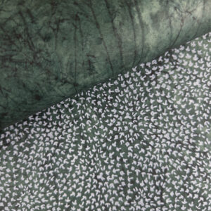 Crows' Feet on Forest Green Batik